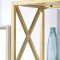 Milavera Bookshelf 92460 in Clear Glass & Golden Metal by Acme