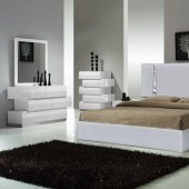 Matisse Bedroom Silver by J&M w/Optional Milan White Casegoods