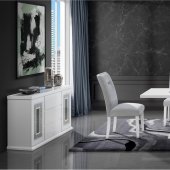 Monaco Dining Room 5Pc Set in White by Global w/Options