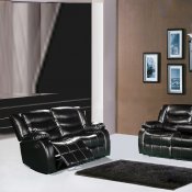 Gramercy 644 Motion Sofa in Black Bonded Leather w/Options