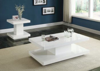 Imena Coffee Table 3Pc Set 80728 in White Finish by Acme [AMCT-80728-Imena]