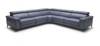 Hendrix Power Motion Sectional Sofa in Slate by Beverly Hills [BHSS-Hendrix Slate]