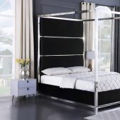 LCL-B07 Upholstered Bed in Black Velvet