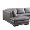 ML157 U-Shaped Sectional Sofa in Gray Leather by Beverly Hills