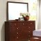 Ilana Bedroom 24590 5Pc Set in Brown Cherry by Acme w/Options