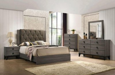 Avantika Bedroom 5Pc Set 27680 Rustic Gray Oak by Acme w/Options