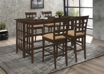 Carmina Counter Ht Dining Room Set 5Pc 193478 in Brown by Coaste [CRDS-193478-100209 Carmina]