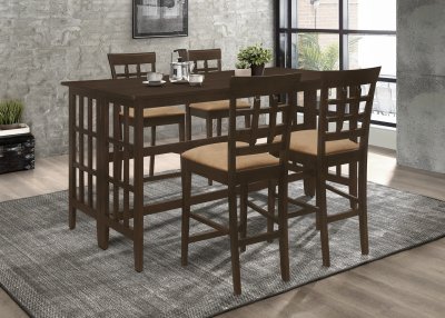 Carmina Counter Ht Dining Room Set 5Pc 193478 in Brown by Coaste