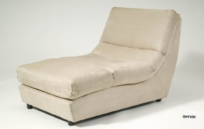 Beige Fabric Modern Elegant Chaise Lounger