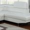 4003 Sectional Sofa in White Bonded Leather by Elegant Home
