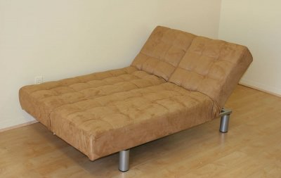 Camel, Beige, Chocolate or Pumpkin Microfiber Modern Sofa Bed