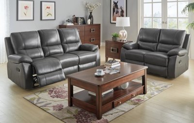Greeley Motion Sofa Set 8325GRY in Gray by Homelegance
