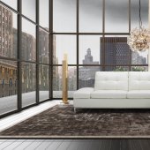Leonardo Sectional Sofa in White Leather by J&M w/Storage