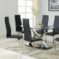 Nameth 102320 Dining Table by Coaster w/Optional Black Chairs