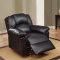 F6672 Motion Sofa Black Bonded Leather by Boss w/Options