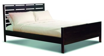 Dark Cappuccino Finish Contemporary Paneled Bed [LSB-PACIFICA BED]