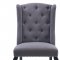 D2106DC Dining Chair Set of 4 in Dark Gray Fabric by Global