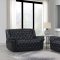 Evelyn Power Motion Sofa & Loveseat in Charcoal by Global