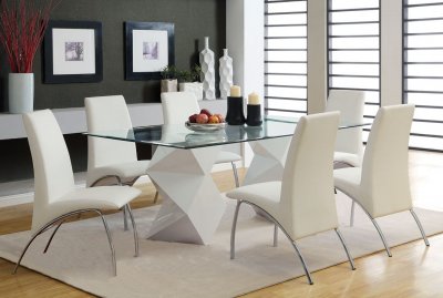 CM8335WH-T-72 Halava I Dining Table in White w/Optional Chairs