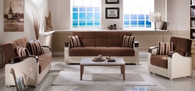 Luna Troya Brown Sofa Bed by Sunset w/Options