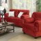 F7918 Sofa, Loveseat & Chair Set in Red Fabric by Poundex