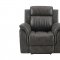 U8517 Motion Sofa & Loveseat Set in Charcoal Fabric by Global