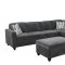 McCord Sectional Sofa 509347 in Dark Gray by Coaster w/Options