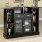 Black Finish Modern Bar Unit w/Wine Rack & Stemware Storage