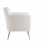 Connock Accent Chair AC00124 in White Faux Sherpa by Acme
