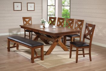 Distressed Oak Finish Classic Apollo Dining Table by Acme [AMDS-70000 Apollo]