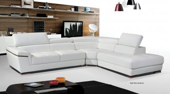 2383 Sectional Sofa in White Leather by ESF [EFSS-2383]