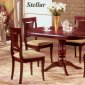 Mahogany Finish Modern Oval Dining Table w/Optional Chairs