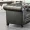 Roy Sofa 551091 in Gunmetal Leatherette by Coaster w/Options