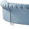 Anabella Sectional Sofa 697 - Sky Blue Velvet Fabric by Meridian