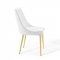 Viscount Dining Chair Set of 2 in White Velvet by Modway