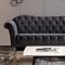 Darcy Sofa in Charcoal Grey Velvet Fabric