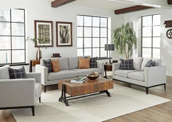 Apperson Sofa 508681 in Light Grey Fabric by Coaster [CRS-508681-Apperson]