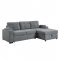Kabira Sectional Sofa LV00970 in Gray Fabric by Acme w/Sleeper