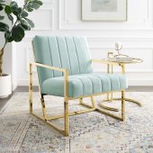 Inspire Accent Chair in Mint Velvet by Modway