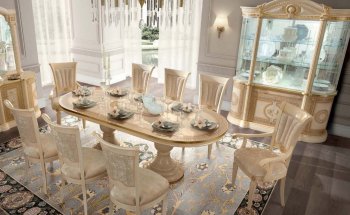 Aida Dining Table in Ivory by ESF w/Options [EFDS-Aida Ivory]