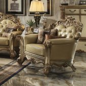 Vendome Chair 53002 in Bone Leatherette by Acme w/Options