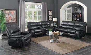 Willemse Motion Sofa 601934 in Black by Coaster w/Options [CRS-601934 Willemse]