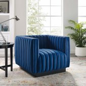 Conjure Accent Chair in Navy Performance Velvet by Modway