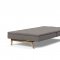 Dublexo Eik Sofa Bed in Grey w/Wooden Legs by Innovation