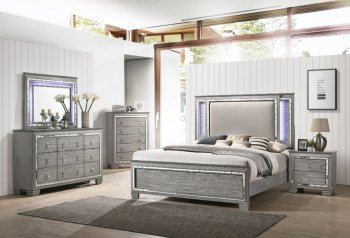 Antares Bedroom 21820 in Light Gray by Acme w/Options [AMBS-21820 Antares]