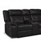 Cobalt Motion Sectional Sofa in Black Leather Gel by Amalfi