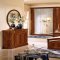 Walnut High Gloss Finish Classic Bedroom w/Carving Details