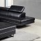 U8138 Sectional Sofa Black Bonded Leather by Global w/Options