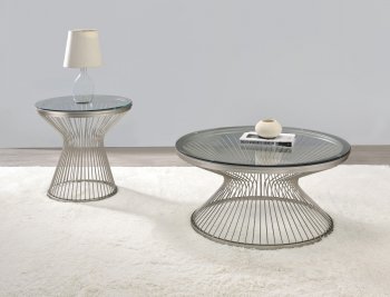 724228 Coffee Table 3Pc Set by Coaster w/Glass Top [CRCT-724228]