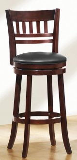 Dark Cherry Traditional Set of 2 Edmond Swivel Pub Chairs
